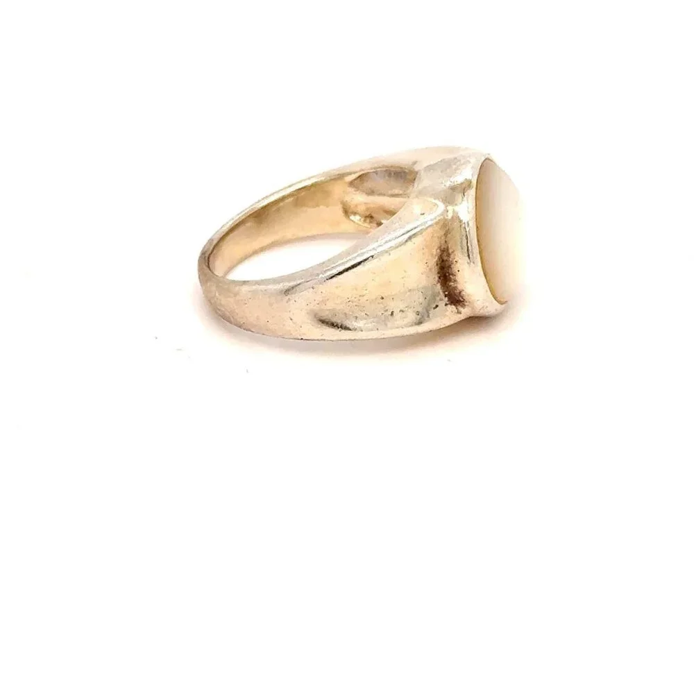 Sterling Silver 925 Mother Of Pearl‎ Ring